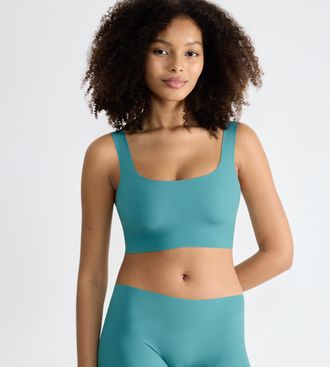 sloggi Bustier SLOGGI ZERO Feel 2.0 Top, Damen, Gr. XS, N-Gr, blau (quiet turquoise), Single Jersey, Obermaterial: 76% Polyamid, 24% Elasthan, BHs Bustier, n
