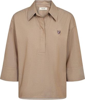 Mos Mosh Blouses - Dames - Blouses - Beige - XS - Overhemden