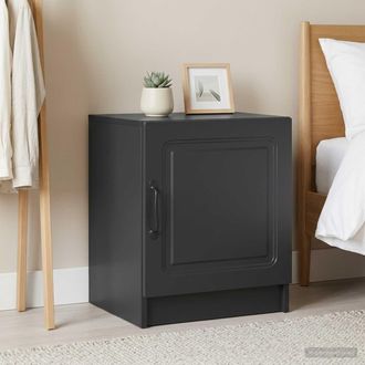vidaXL Vidaxl Armadio Da Notte 2 Pz Nero 43 X 34,5 X 47 Cm