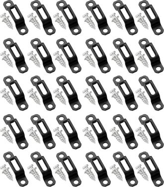 OEM Fijaciones Invisibles Para Muebles, 30 Unidades, Para Media Pasada En Color Negro