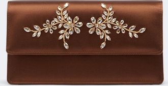 Manolo Blahnik Capripla embellished satin clutch
