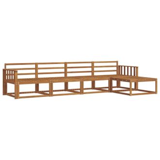vidaXL Conjunto De Sof&aacute;s De Exterior 5 Pcs Natural Vidaxl