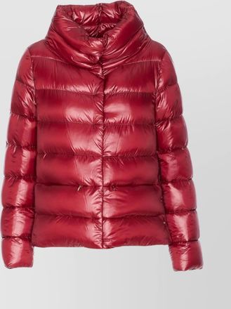 Herno down shiny short puffer jacket