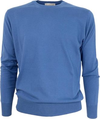 Cashmere Company Christer show 339 - Heren - Cashmere truien - Blauw - 3XL - Katoen - Truien & Vesten