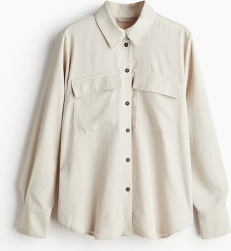 H&M Cargobluse aus Twill - Hellbeige