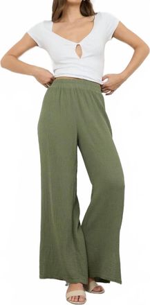 La Made Breezy Gauze Pants In Willow