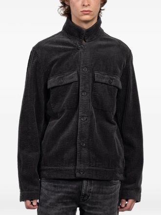 Hannes Roether pocket corduroy shirt - Grigio