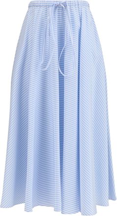 Crida Milano Womens Long Skirt Locorotondo Light Blue Cotton