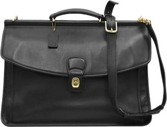 Coach Pre-owned Shoulder Bags, male, Black, Size: ONE SIZE Pre-owned Beekman Metropolitan Calf 2way Business Bag