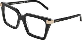 Off-white Off White Unisex-zonnebril voor volwassenen, model 8t, met gouden details (Zwart)