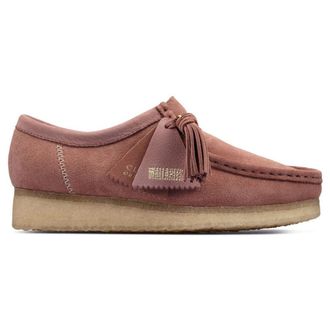 Clarks Wallabee Suede Leather Womens Lace Up Shoes - Dusty Pink - Size:UK 5