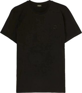 Dondup Klassiek Logo Geborduurd T-Shirt - Heren - T-shirts - Zwart - M - Tops