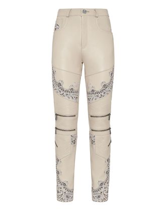 Philipp Plein Leren Broek Paisley