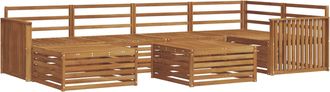 vidaXL Conjunto De Sof&aacute;s De Exterior 7 Uds. Natural Vidaxl