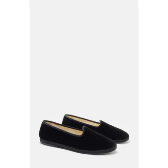 Scarosso Valentino Slippers in Black - Velvet at Nordstrom, Size 45
