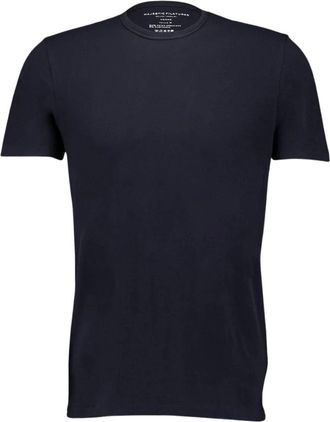 Majestic Filatures Navy Blauw Katoenen T-shirt - Heren - T-shirts - Blauw - XL - Katoen - Tops