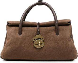 Zanellato Postina S Handtas - Dames - Handtassen - Bruin - ONE Size - Katoen - Tassen
