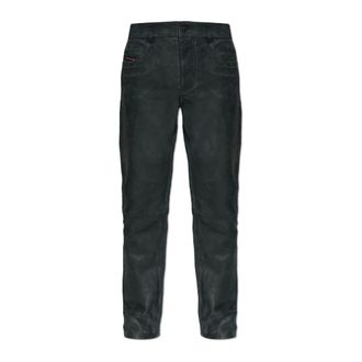 Diesel Leather Trousers, male, Black, Size: XL P-Vyll-Dmbi Leather Trousers