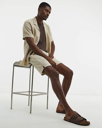 Jacamo Linen Blend Elasticated Drawcord Short