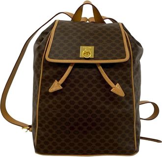Celine Brown Pvc Leather Backpack (Pre-Owned)
