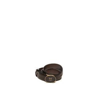 Pinko Pinko, Accessoires, Dames, Bruin, S, Leer, Round Enamel H2 Riem