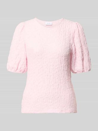 Vila Blusenshirt mit Strukturmuster Modell FALL in Hellrosa, Gr&ouml;&szlig;e XL