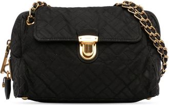 Prada Pre-owned Prada Impuntu Tessuto Chain Flap Shoulder Bag Ladies YQS0SDRW6EPC9C1Y