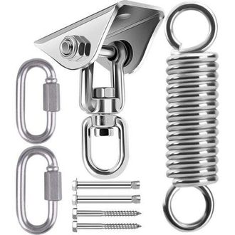OEM Gancho De Techo Para Silla Colgante Con Resorte, Kit De Ganchos Para Hamaca Colgante, Acero Inoxidable, Montaje De Techo Giratorio De 360&deg;, Hasta 450 