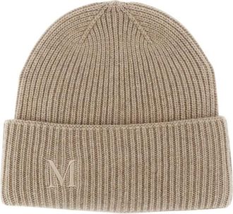 Max Mara Beige Knitted Beanies Cap