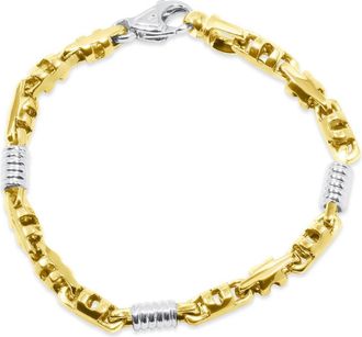 Pompeii3 Mens Link 14k Gold (32gram) or Platinum (52gram) 6mm Bracelet 8.5