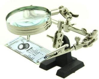 Trade Shop Trade Shop - Lente 3.5 Ingrandiment 2x Con Pinze Terza Mano Da Tavolo Support For Modelos