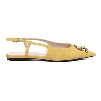 Coccinelle Yellow Flat Shoes Strap Closure