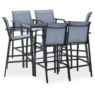 vidaXL Furniture Limited - Mesa Alta Y Taburetes De Bar De Jard&iacute;n 7