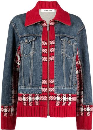 Undercover panelled-design cotton jacket - women - Cotton - 3 - Blue