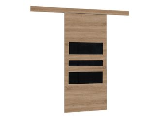 Mirjan24 Puerta Corredera Dover 140, Roble Sonoma + Negro