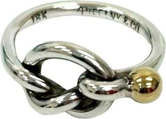 Tiffany & Co. Gold Silver Yellow Gold (18K) Silver 925 Band Ring (Pre-Owned)