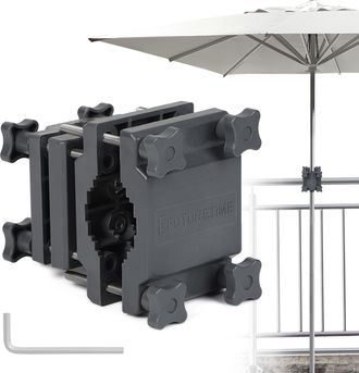 OEM Soporte De Montaje Para Sombrillas De Balc&oacute;n, Base Para Sombrillas De &Oslash; 22-38 Mm, Soporte Para Sombrilla Para Barandilla Cuadrada De 25-60 Mm O Barand