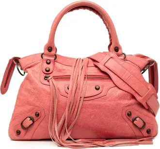 Balenciaga Pre-owned Balenciaga Lambskin Motocross Classic Town Satchel Unisex Z9L5RS8H64MGFK58