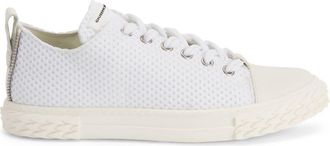Giuseppe Zanotti Blabber lace-up high-top sneakers - men - Leather/Rubber/Fabric/Fabric - 40.5 - White