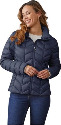 Junge Elegante Daisy Donsjas Navy - Dames - Gewatteerde jassen - Blauw - 5XL - Jassen