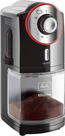 MELITTA Molino Molinillo De Caf&eacute; El&eacute;ctrico Rojo 17 Niveles