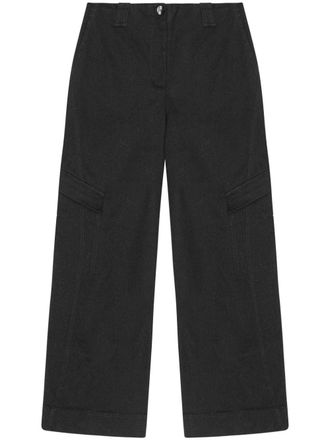 パンツ Ganni Pantalone Cargo In Cotone Organico GANNI Drawstring Cargo Trousers | Pink | FARFETCH