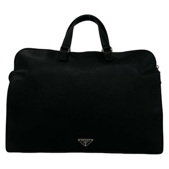 Prada Black Leather Briefcase (Pre-Owned)