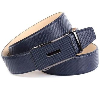 Anthoni Crown Lederg&uuml;rtel ANTHONI CROWN, Herren, Gr. 85, blau (dunkelblau), Leder, unifarben, G&uuml;rtel Lederg&uuml;rtel