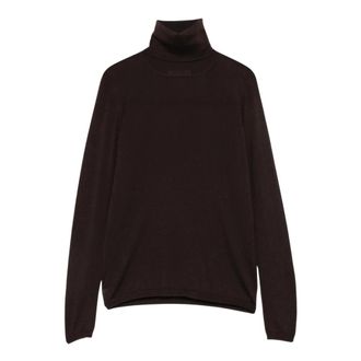 Max Mara Saluto Turtleneck - Dames - Coltruien - Bruin - M - Wol - Truien & Vesten