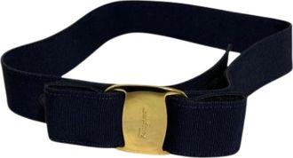 Ferragamo Pre-owned Ribbon Belt - female - Salvatore Ferragamo Pre-owned - Vintage Belts - Blue - ONE SIZE - Pre-owned