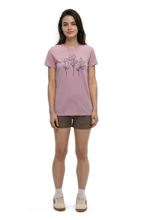 tentree Summer Flora T-Shirt in Pink Sand/meteorite Black at Nordstrom, Size X-Large