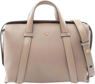 Fendi Pre-owned Vintage Handbag - Dames - Vintage Handtas - Beige - ONE Size - Leer - Vintage