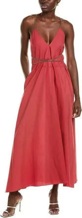 Brunello Cucinelli Red Strappy Maxi Dress, Size XXS