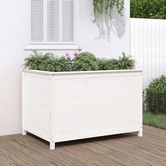 vidaXL Vidaxl - Arriate Elevado De Jard&iacute;n Madera De Pino Blanco 119,5x82,5x78cm